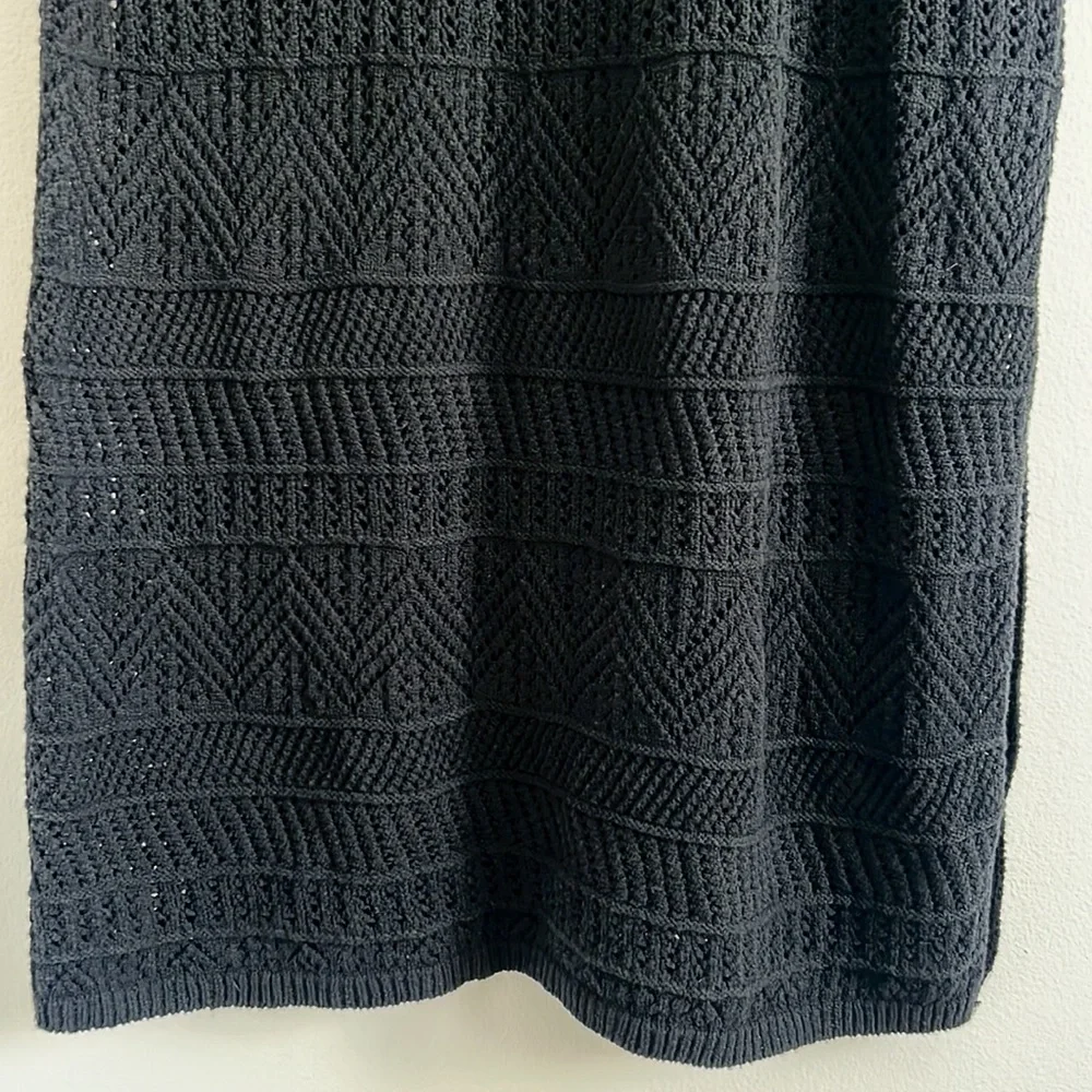 Rag & Bone Renee Crochet Knit Midi Dress Black NWOT